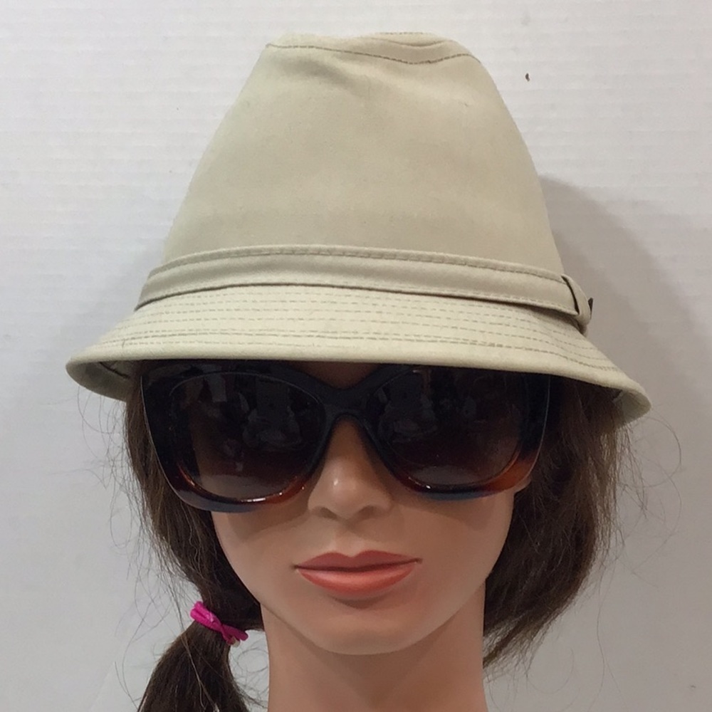London Fog unisex khaki fabric rain fedora